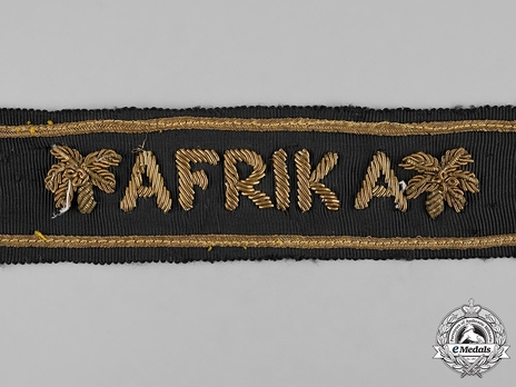 Kriegsmarine Afrikakorps Cuff Title Obverse Detail