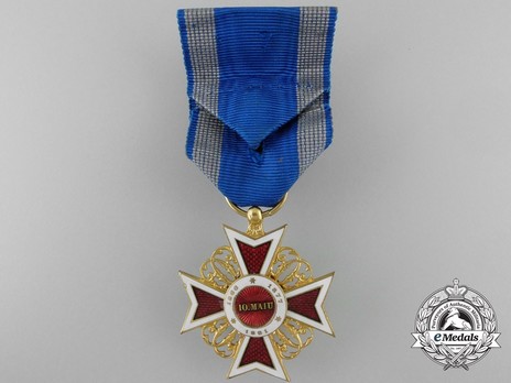 Order of the Romanian Crown, Type I, Civil Division, Officer's Cross Reverse