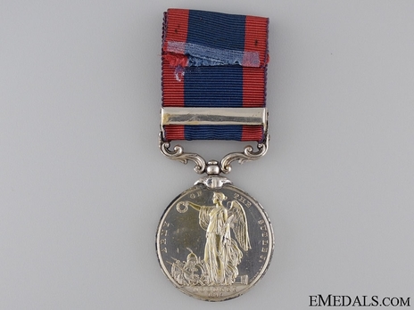 Silver Medal (for the Battle of Moodkee, with "SOBRAON" clasp) Reverse