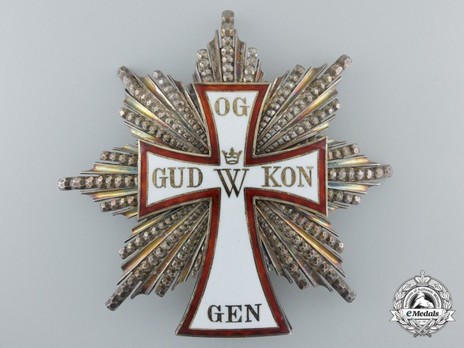 Order of Dannebrog, Grand Cross Breast Star (Silver/Silver gilt)  Obverse