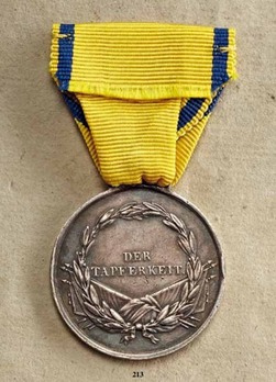 Bravery Medal, Type I, in Silver Reverse