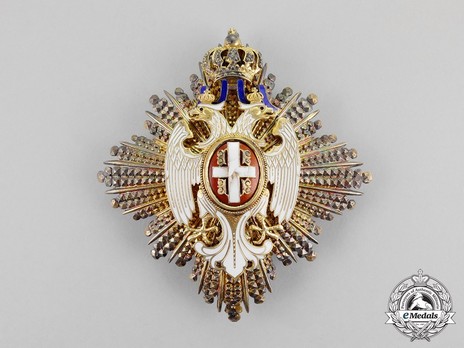 Order of the White Eagle, Type II, Civil Division, I Class Breast Star Obverse