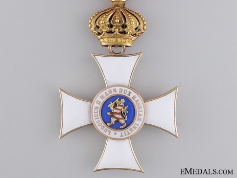 Order of Philip the Magnanimous, Type II, I Class Knight's Cross (with crown, in gold) Reverse