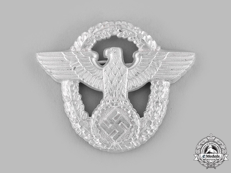 German Police 2nd Pattern Officer/NCO/EM's Metal Cap Eagle Obverse