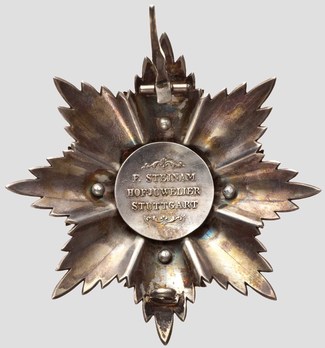 Friedrich Order, Type II, Civil Division, Grand Cross Breast Star (in gold) Reverse