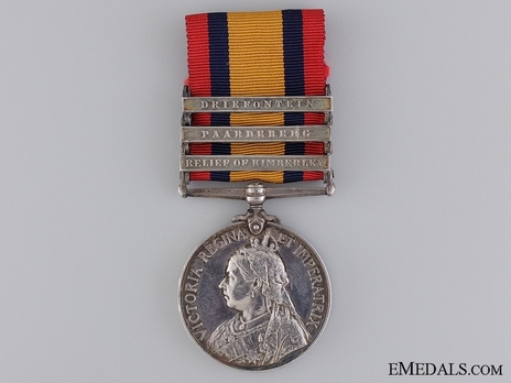 Silver Medal (minted without date, with 3 clasps) Reverse 