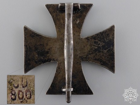 Iron Cross 1914, I Class Cross, by C. Dillenius Reverse