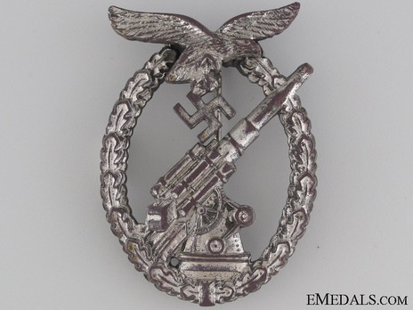 Luftwaffe Flak Badge, by G. Brehmer (in tombac) Obverse