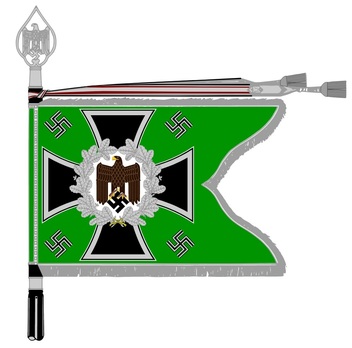 German Army General Army Unit Flag (Mountain troops Motorized and Mounted version) Obverse