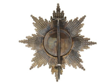  The Order of the Star of Romania, Type I, Civil Division, Grand Officer's Breast Star Reverse