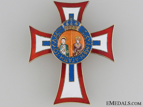 Royal Order of St. George and St. Constantine, Collar Breast Star (Civil Division) Obverse