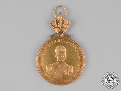 Commemorative Medal for the Anointment of King Alexander I, with crown Obverse