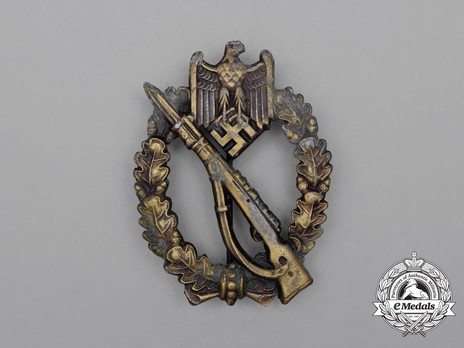 Infantry Assault Badge, by E. F. Wiedmann (in bronze) Obverse