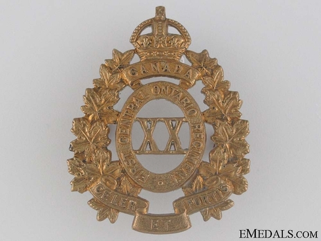 20th Infantry Battalion Officers Cap Badge Obverse
