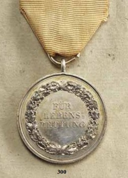 Life Saving Medal, Type IV, in Silver Reverse