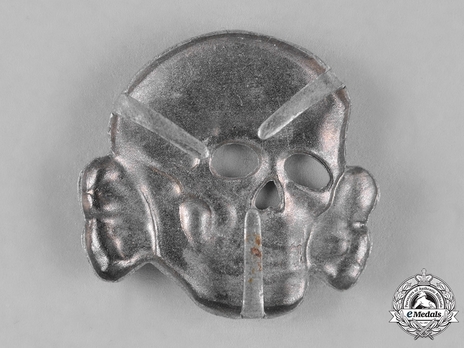 Waffen-SS Metal Cap Death's Head Type II, unmarked (zinc) Reverse