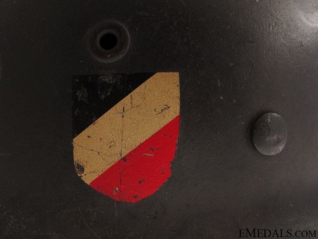 German Army Steel Helmet M40 (Double Decal version) Tricolour Decal