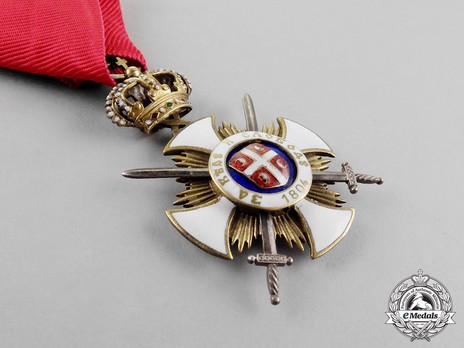 Order of the Star of Karageorg, Military Division, IV Class Obverse