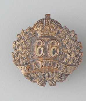 66th Infantry Battalion Other Ranks Collar Badge Obverse
