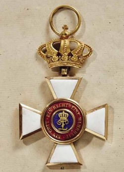 House Order of Duke Peter Friedrich Ludwig, Civil Division, Grand Cross (with gold crown, in gold) Obverse