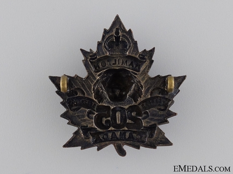 205th Infantry Battalion Officers Cap Badge Reverse