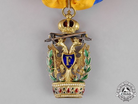 Order of the Iron Crown, Type III, Military Division, II Class  (with silver swords) Obverse