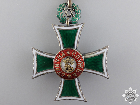 Long Service Cross, Type II, I Class, for 20 Years Obverse