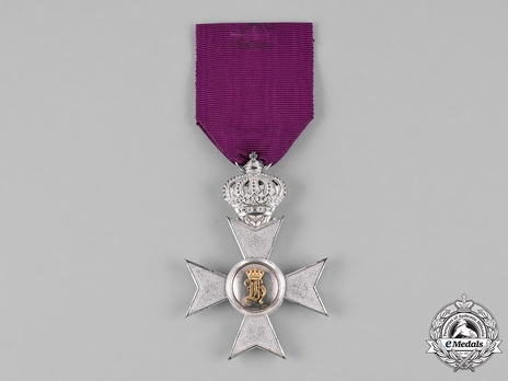 Princely Honour Cross, Civil Division, IV Class Cross (with crown) Reverse