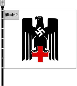 German Red Cross Bereitschaften Flag Obverse
