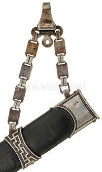 Allgemeine SS M36 Chained Damascus-Bladed Honour Dagger Reverse Chain