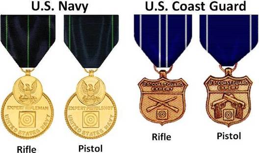 U.S. Navy Expert Rifleman, First from Left, Obverse