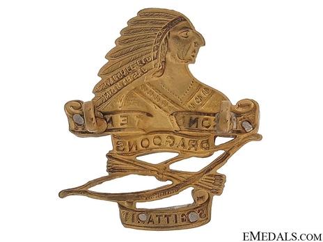 2nd/10th Dragoons Officers Cap Badge Reverse