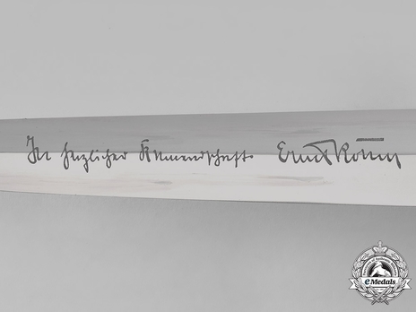 SA Röhm Honour Dagger (with dedication) (by Eickhorn) Reverse Inscription