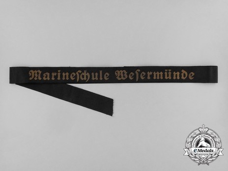Kriegsmarine Marineschule Wesermünde Cap Tally Ribbon Obverse