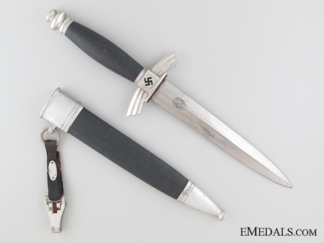 NSFK Enlisted Ranks Knife by F. & A. Helbig Reverse with Scabbard