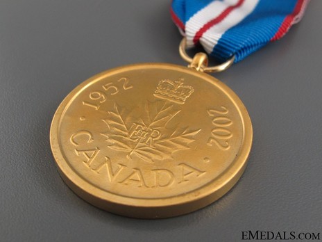 Queen Elizabeth II Golden Jubilee Medal (Gold-Plated Cupro-Nickel) Reverse