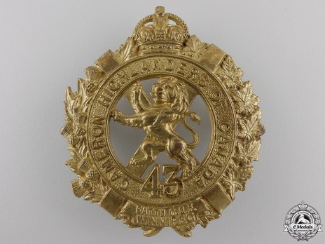 43rd Infantry Battalion Other Ranks Glengarry Badge Obverse