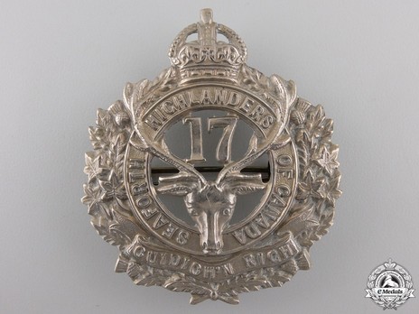 17th Infantry Battalion Other Ranks Glengarry Badge Obverse