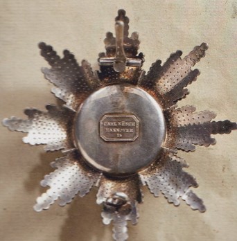 Royal Guelphic Order, Grand Cross Breast Star (with facetted rays) Reverse