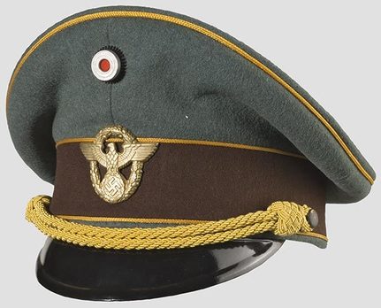 German Police General's Visor Cap Profile