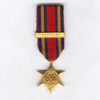 Miniature Bronze Medal (with "PACIFIC" clasp) Obverse