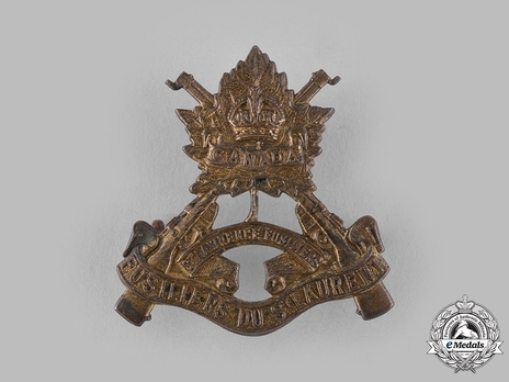 Fusiliers Du St. Laurent Officers Cap Badge Obverse