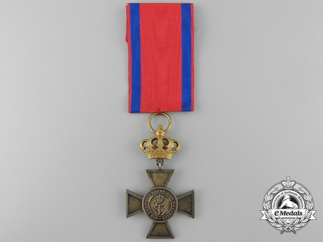 House Order of Duke Peter Friedrich Ludwig, Civil Division, I Class Honour Cross (with crown, in silver gilt) Obverse