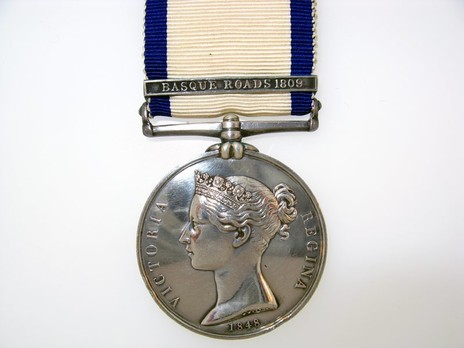 Silver Medal (with "BASQUE ROADS 1809" clasp) Obverse