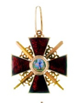 Order of St. Anne, Type II, Military Division, II Class Cross, by Julius Keibel (in gold)