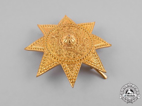Order of the Star of Ethiopia, Grand Officer Breast Star (in Bronze gilt) Reverse
