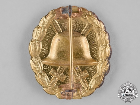 Wound Badge, in Gold (in bronze) Reverse