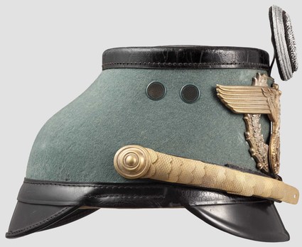 German Police General's Black-Fitted Shako Cap Right