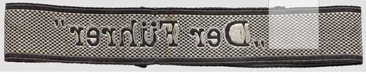 Waffen-SS Der Führer NCO/EM's Cuff Title (BeVo weave version) Reverse