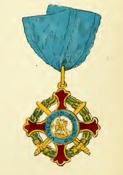 Royal Military Order of St. George of the Reunion, Commander (without crown) Obverse